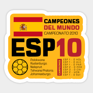 THEMES DESIGN SOCCER TEAM WORLD CHAMPION ESP Sticker